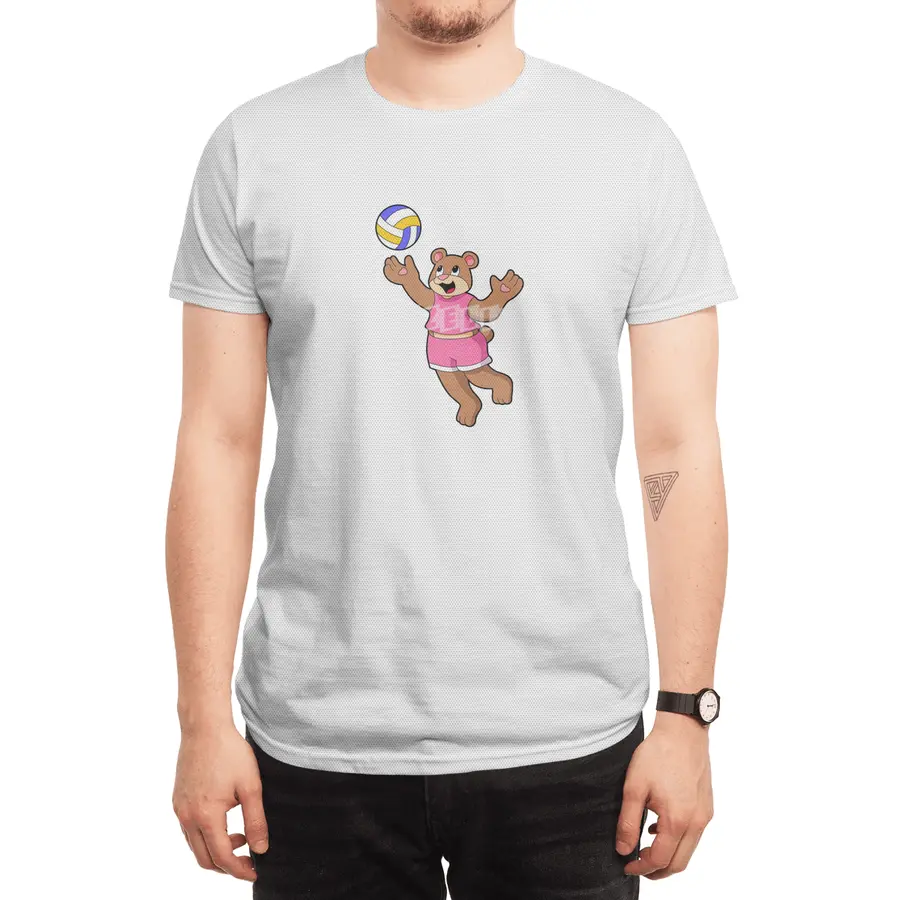 Bear at Volleyball Sports Spor T-Shirt