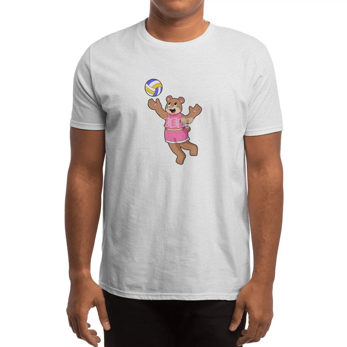 Bear at Volleyball Sports Spor T-Shirt