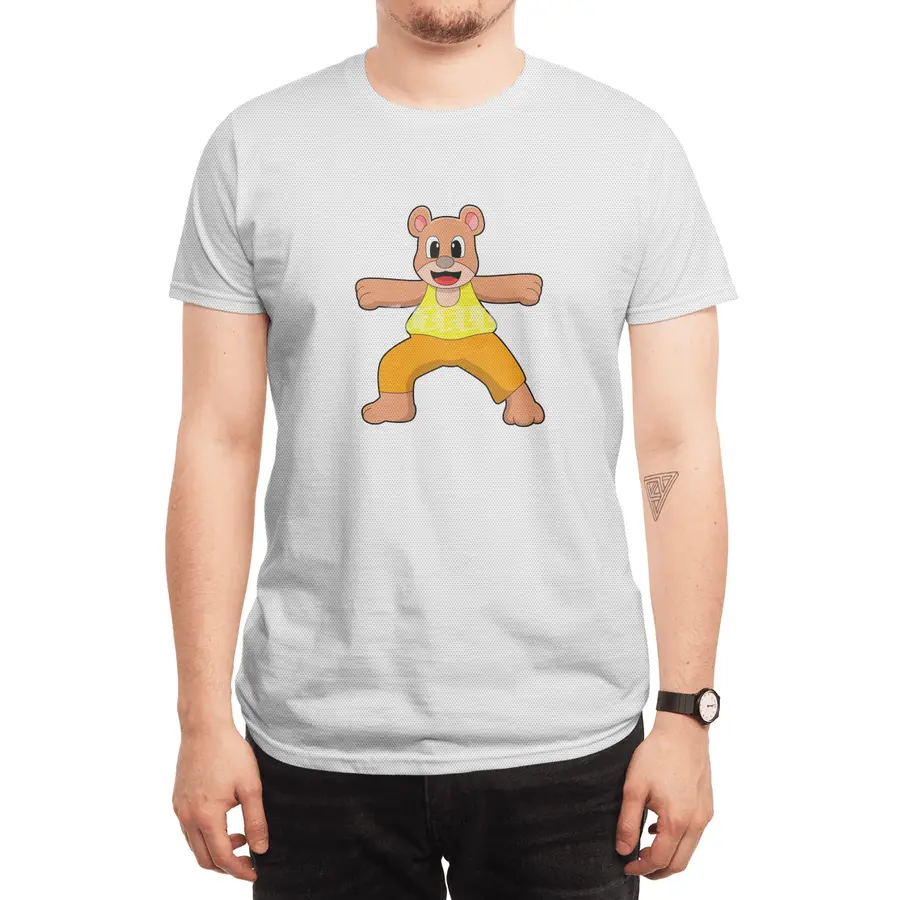 Bear at Yoga in Standing Spor T-Shirt