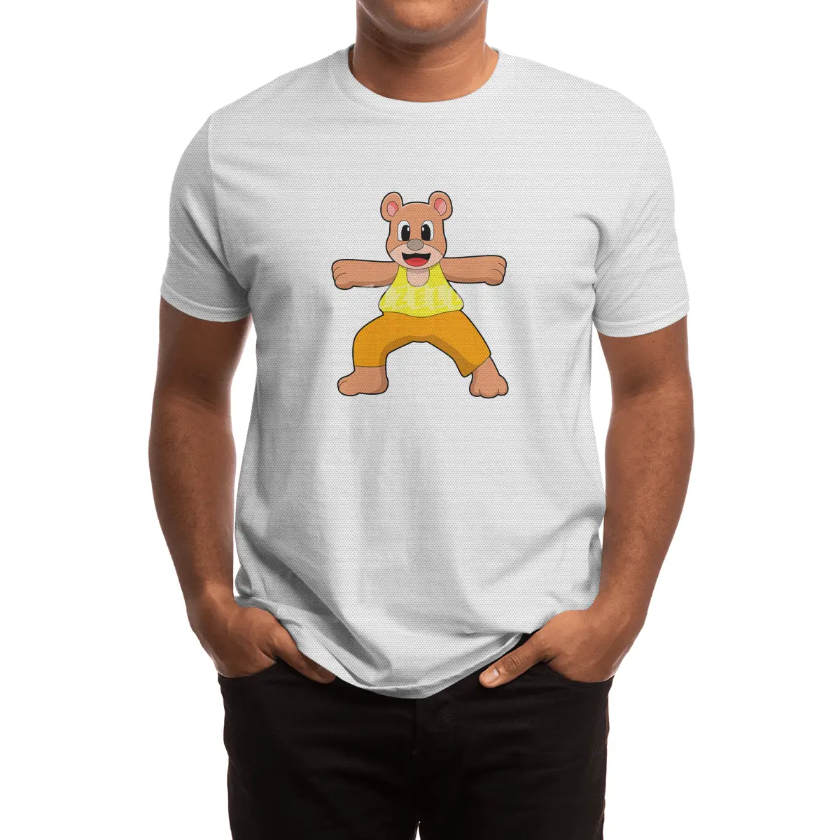 Bear at Yoga in Standing Spor T-Shirt
