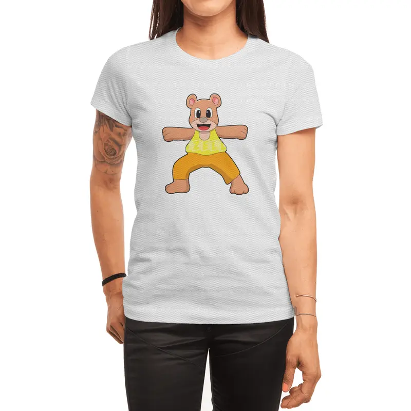 Bear at Yoga in Standing Spor T-Shirt