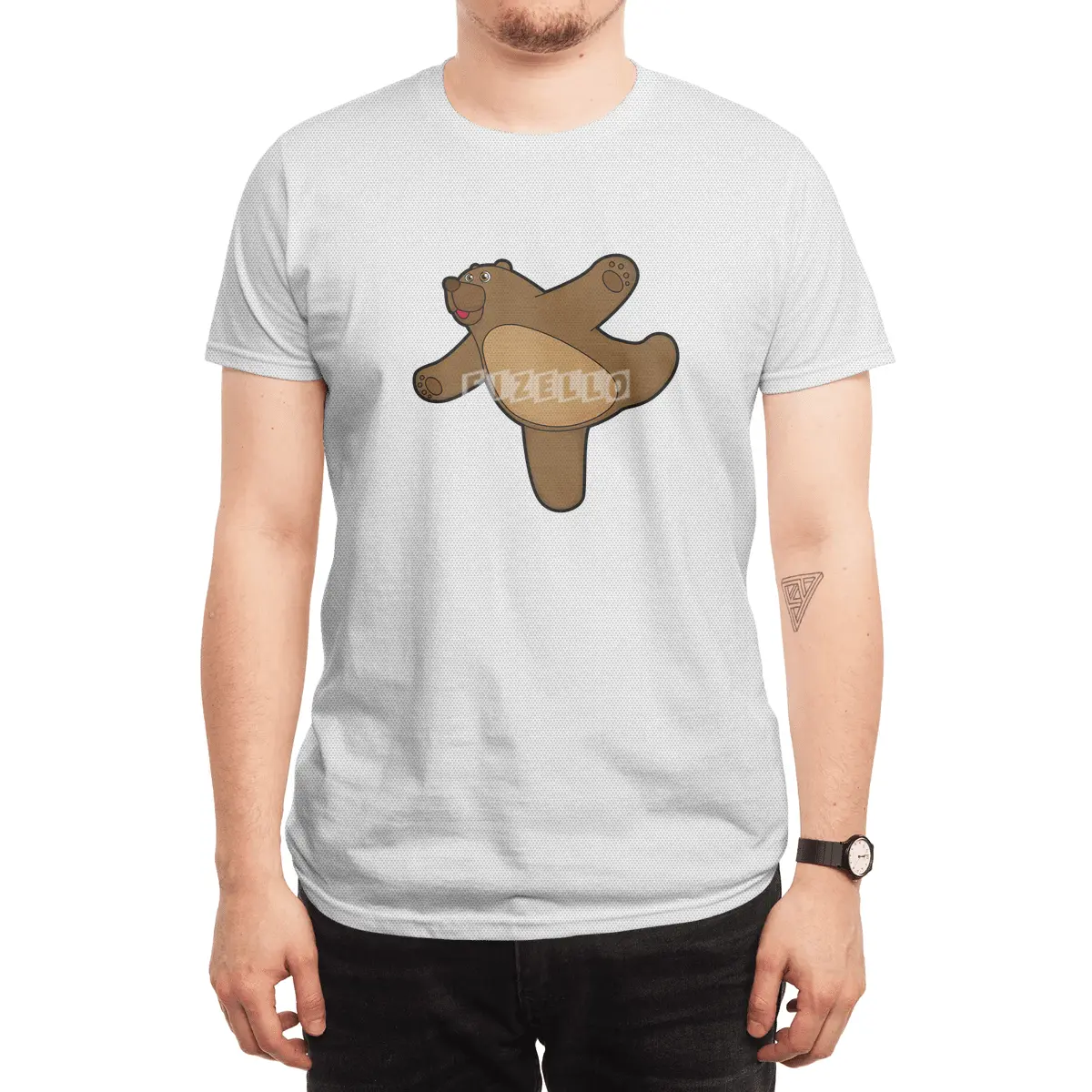 Bear at Yoga Stretching exercise Spor T-Shirt