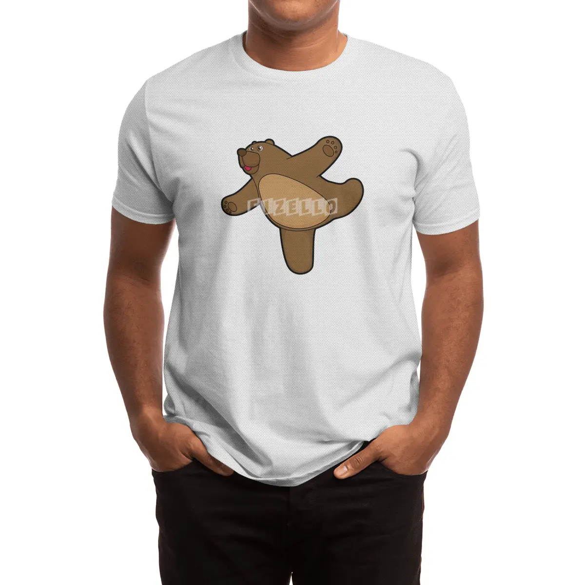 Bear at Yoga Stretching exercise Spor T-Shirt