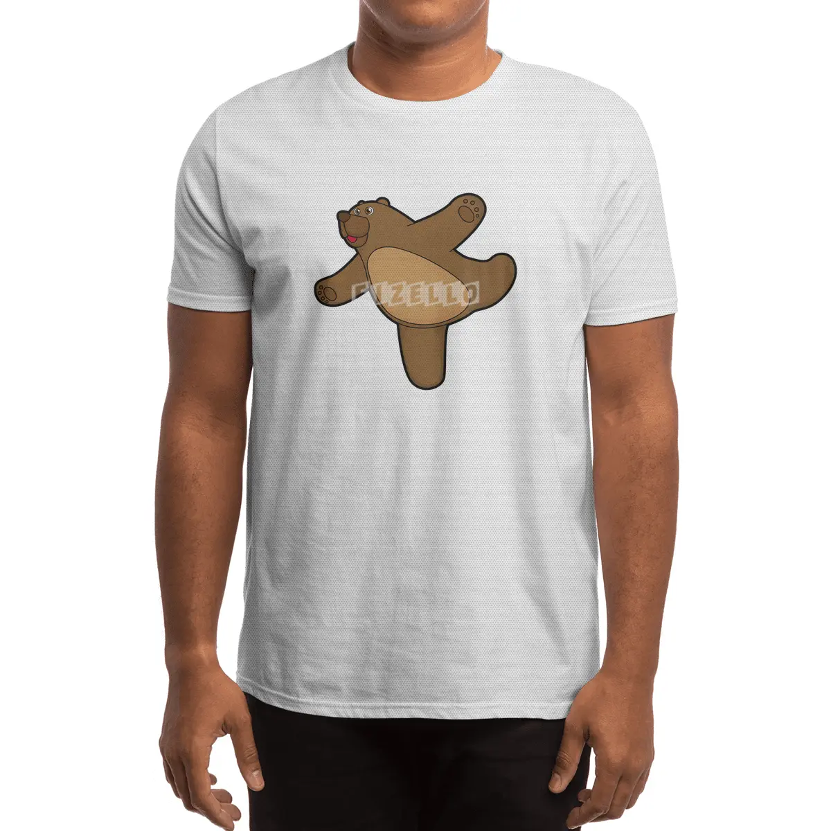 Bear at Yoga Stretching exercise Spor T-Shirt