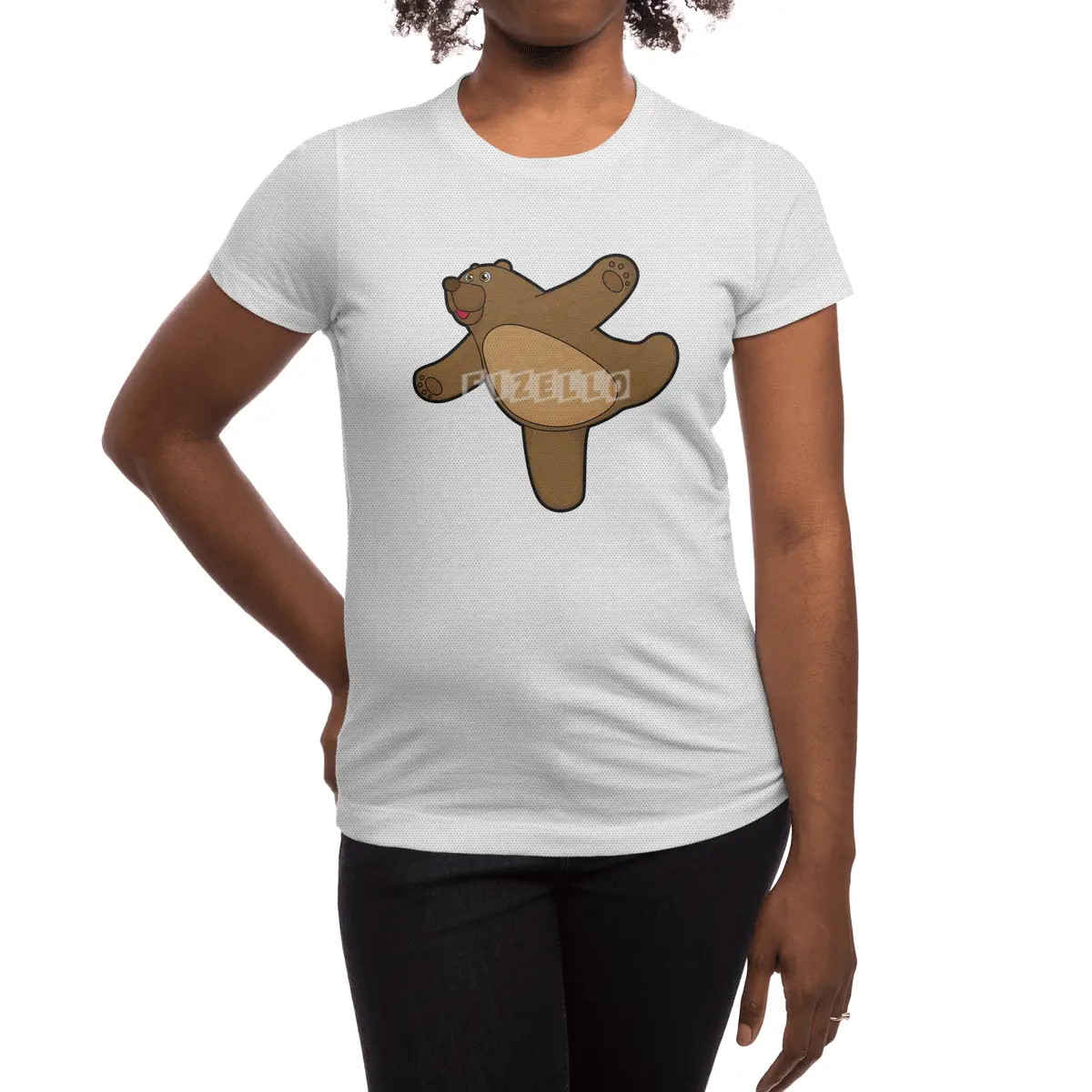 Bear at Yoga Stretching exercise Spor T-Shirt