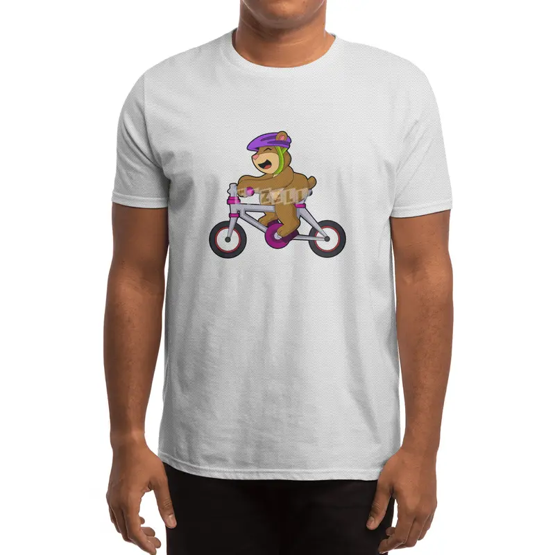 Bear with Bicycle & Helmet Spor T-Shirt