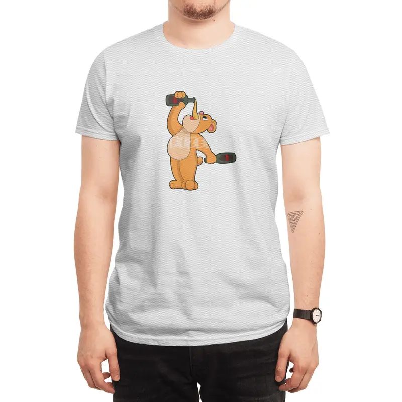 Bear with Bottle of Beer Spor T-Shirt