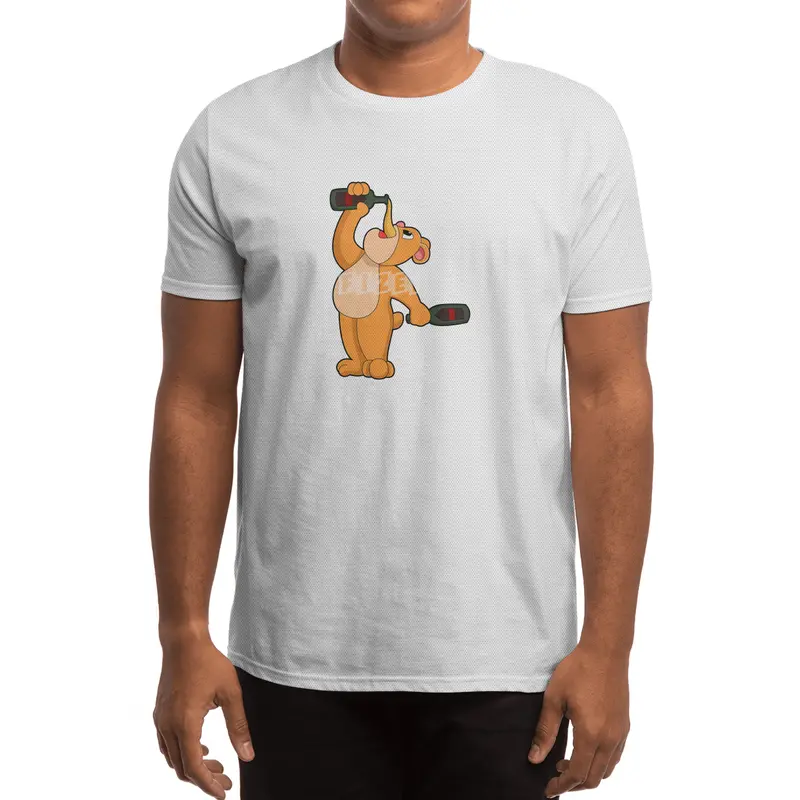 Bear with Bottle of Beer Spor T-Shirt