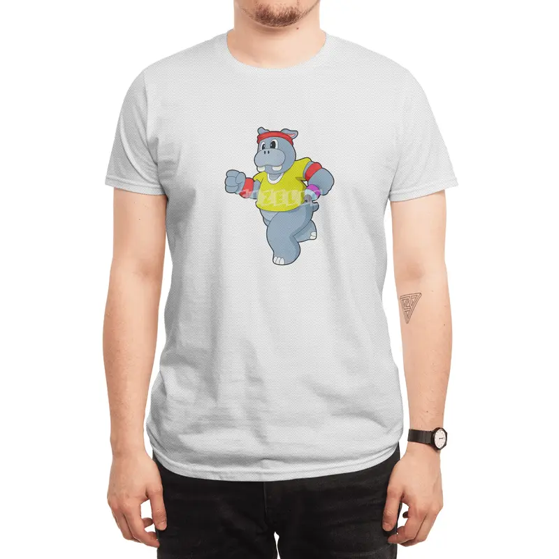 Hippo at Running Spor T-Shirt