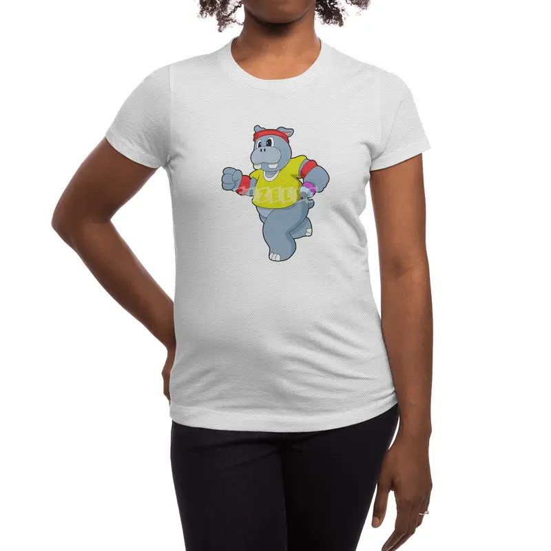 Hippo at Running Spor T-Shirt