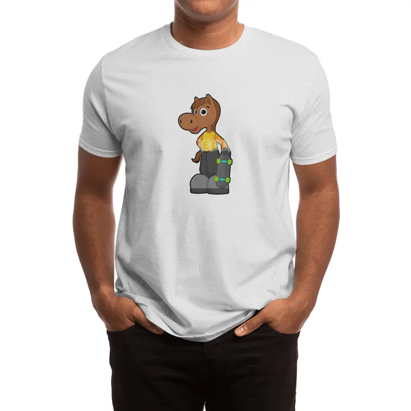 Horse as Skater with Skateboard Spor T-Shirt