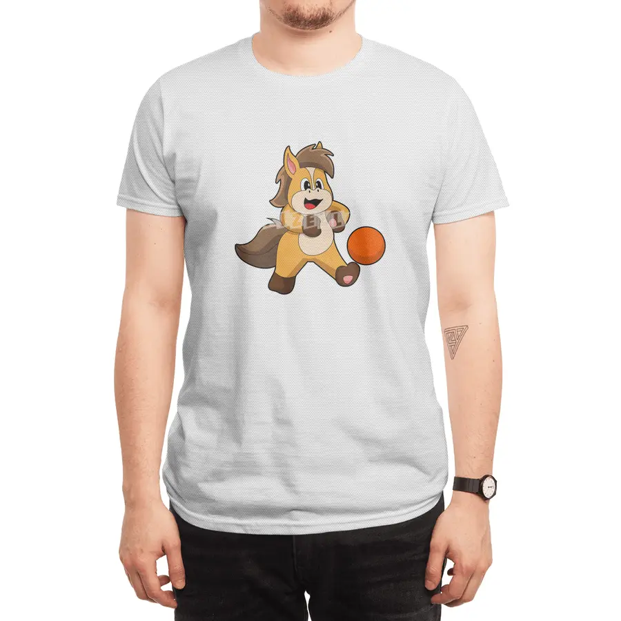 Horse as Soccer player with Soccer ball Spor T-Shirt