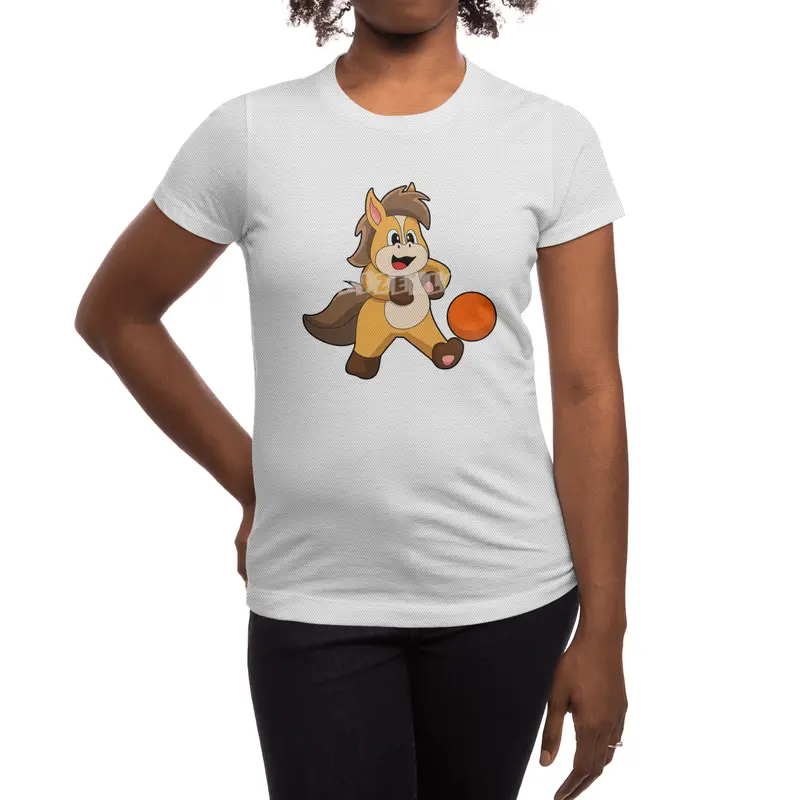 Horse as Soccer player with Soccer ball Spor T-Shirt