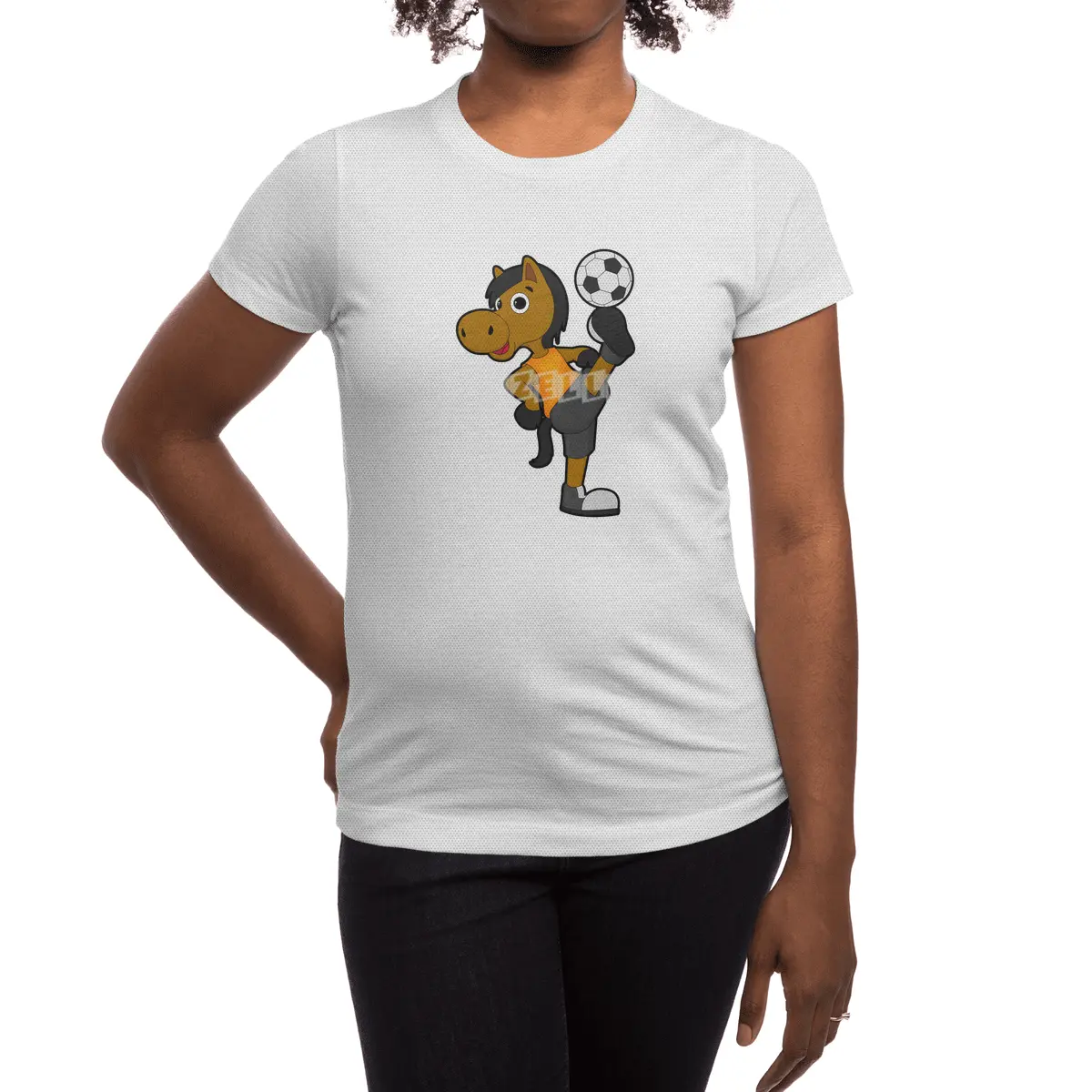 Horse as Soccer player with Soccer ball Spor T-Shirt