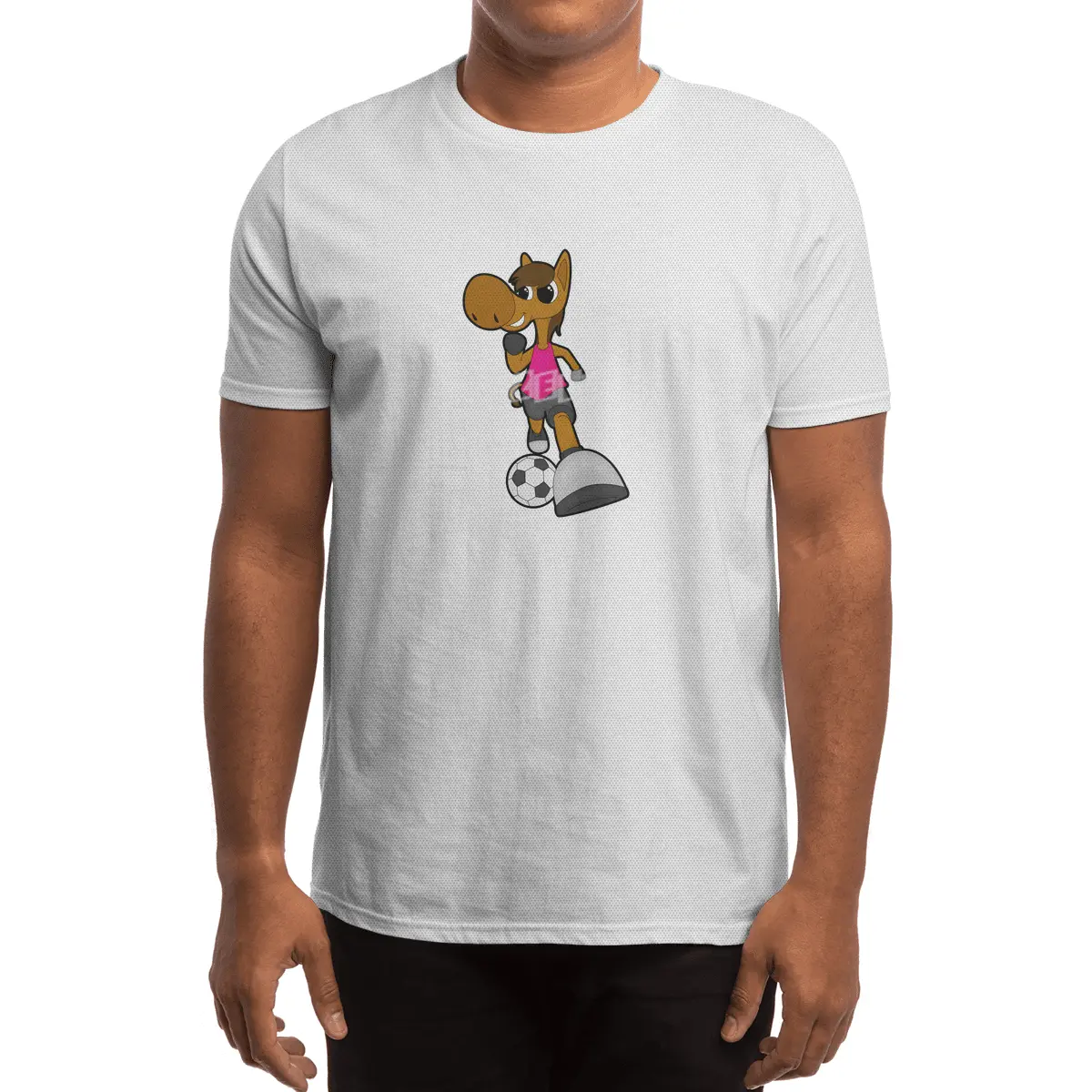 Horse as Soccer player with Soccer ball Spor T-Shirt