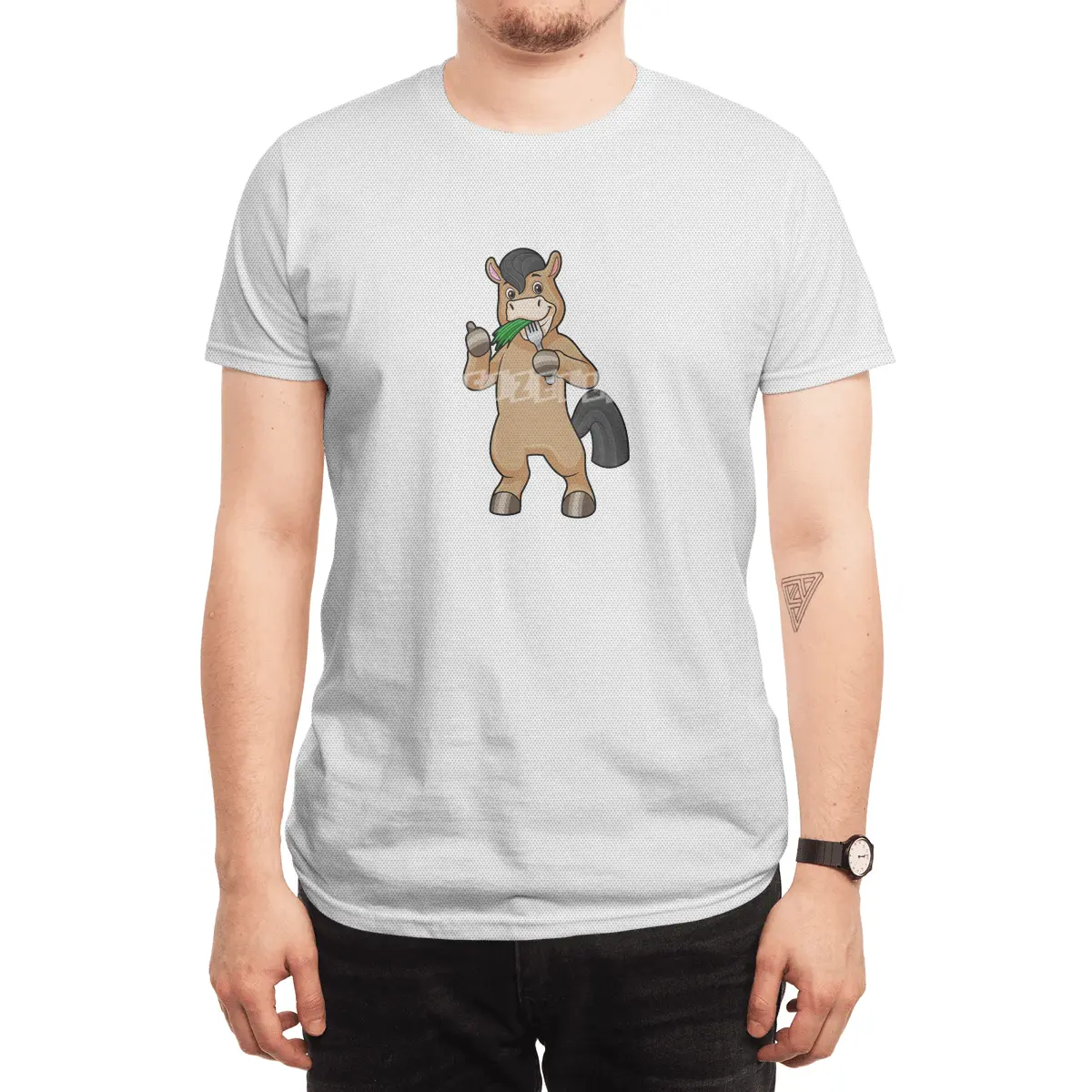 Horse at Eating Vegan Spor T-Shirt