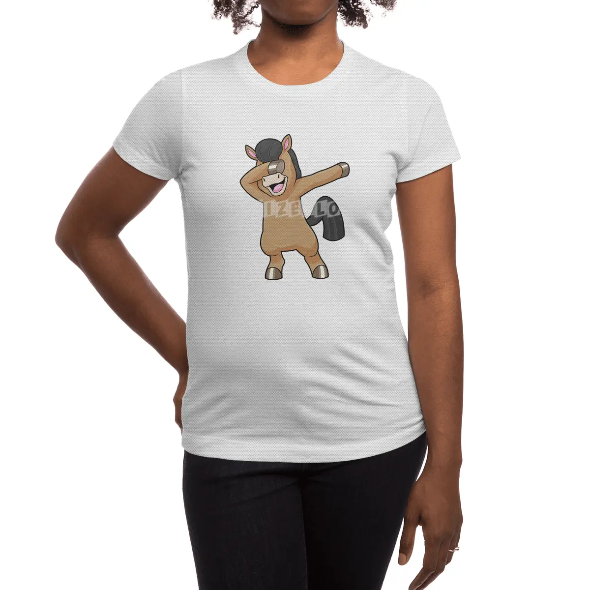 Horse at Hip Hop Dance Dab Spor T-Shirt