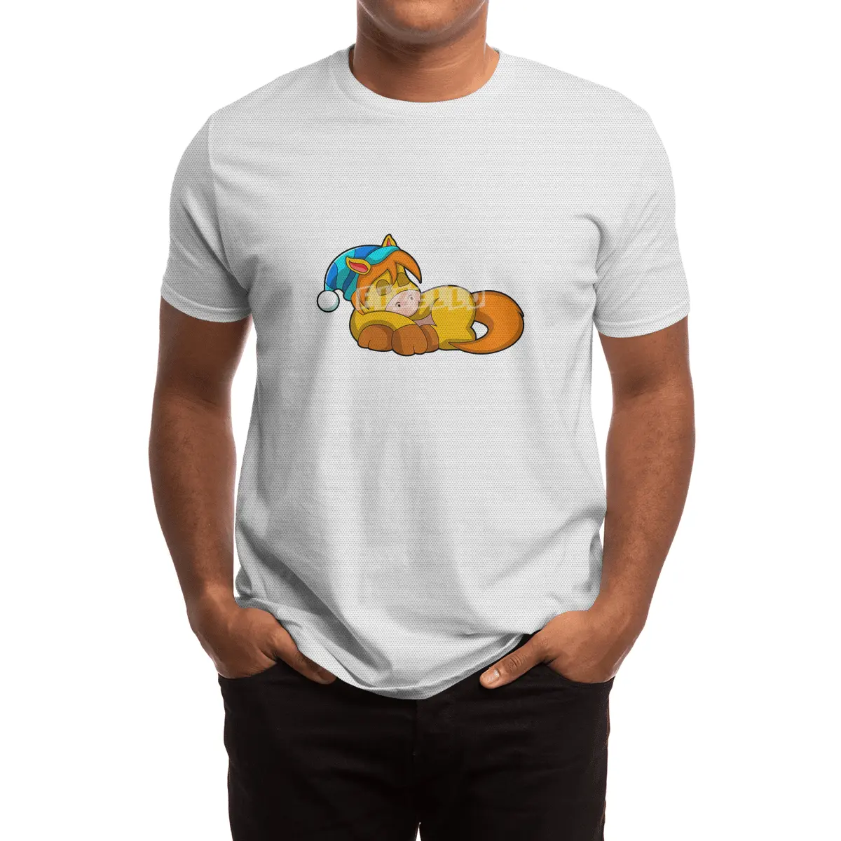 Horse at Sleeping with Sleepyhead Spor T-Shirt