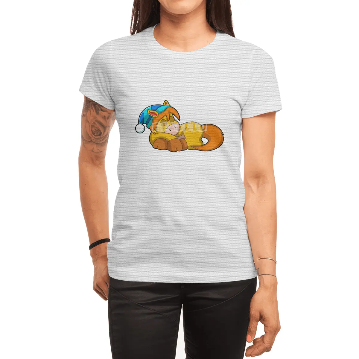 Horse at Sleeping with Sleepyhead Spor T-Shirt