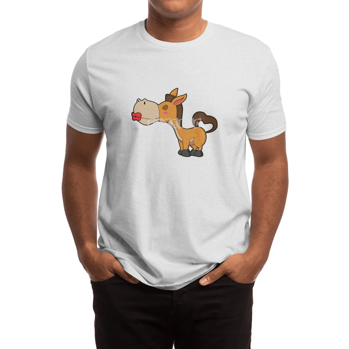 Horse kiss Spor T-Shirt