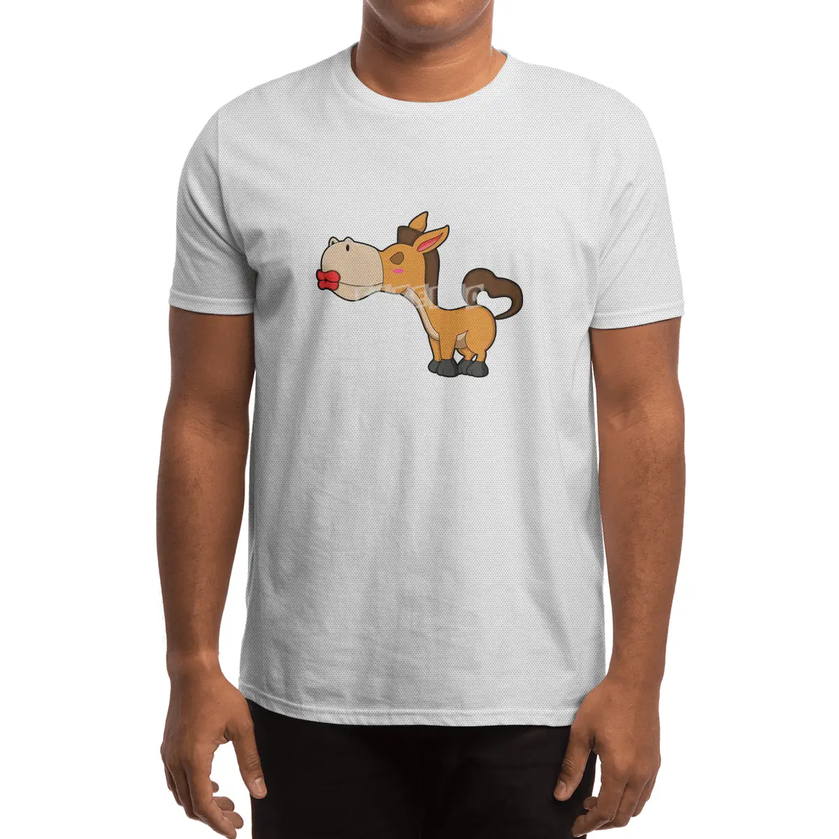 Horse kiss Spor T-Shirt