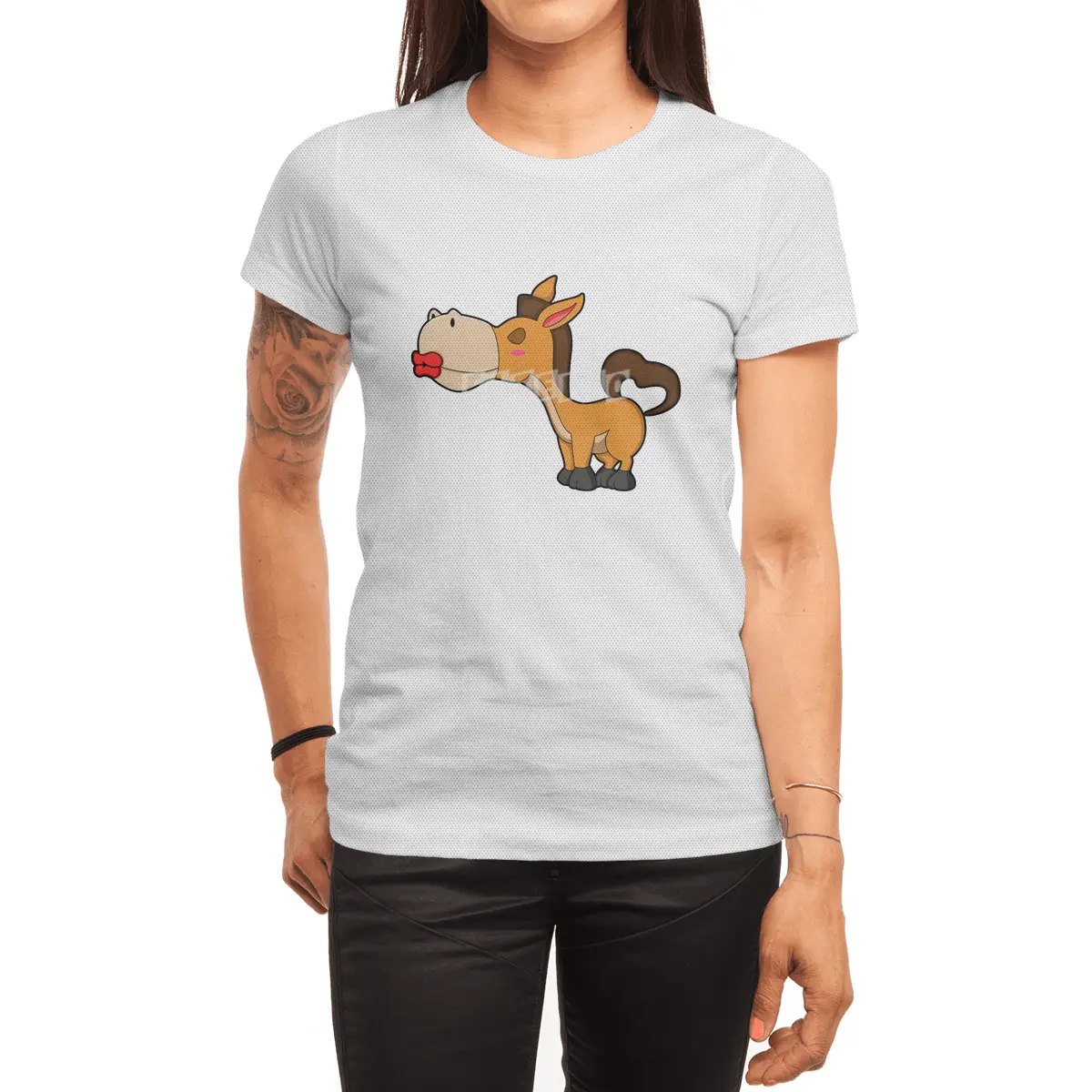 Horse kiss Spor T-Shirt