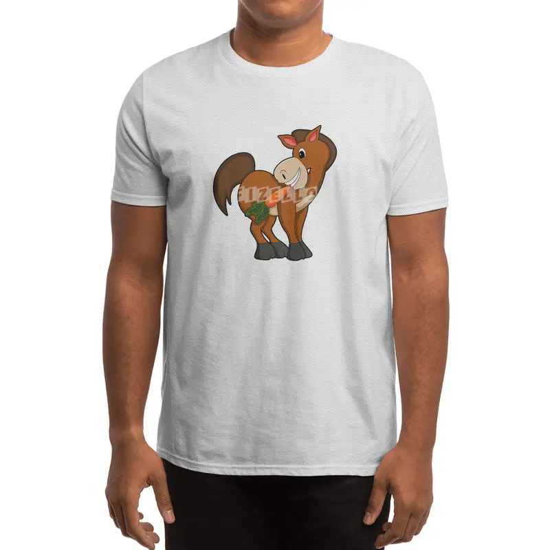 Horse with Carrot Spor T-Shirt