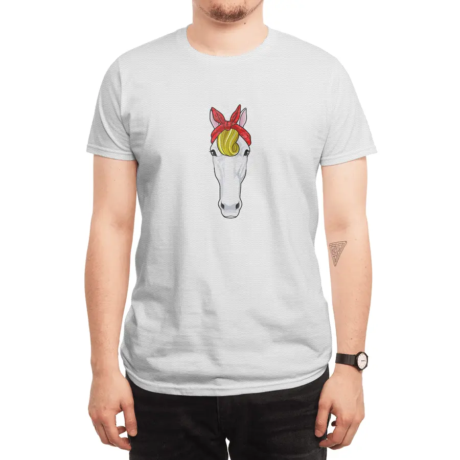 Horse with Ribbon Spor T-Shirt