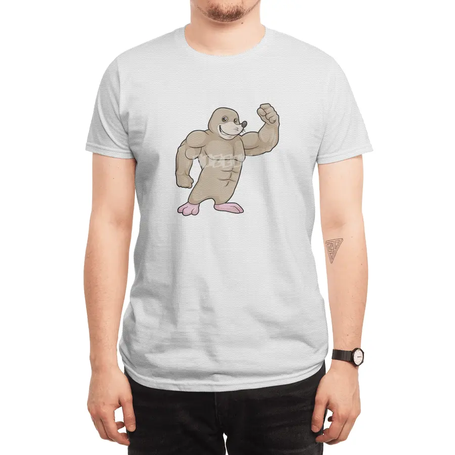 Mole as Bodybuilder with big Muscles Spor T-Shirt