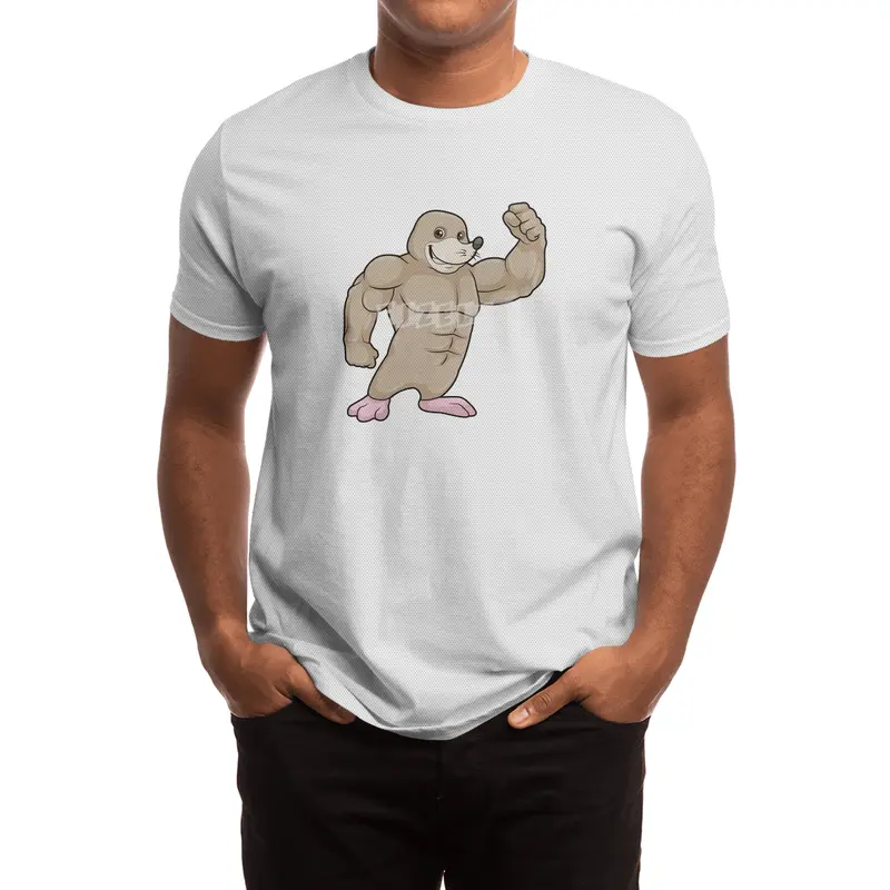 Mole as Bodybuilder with big Muscles Spor T-Shirt