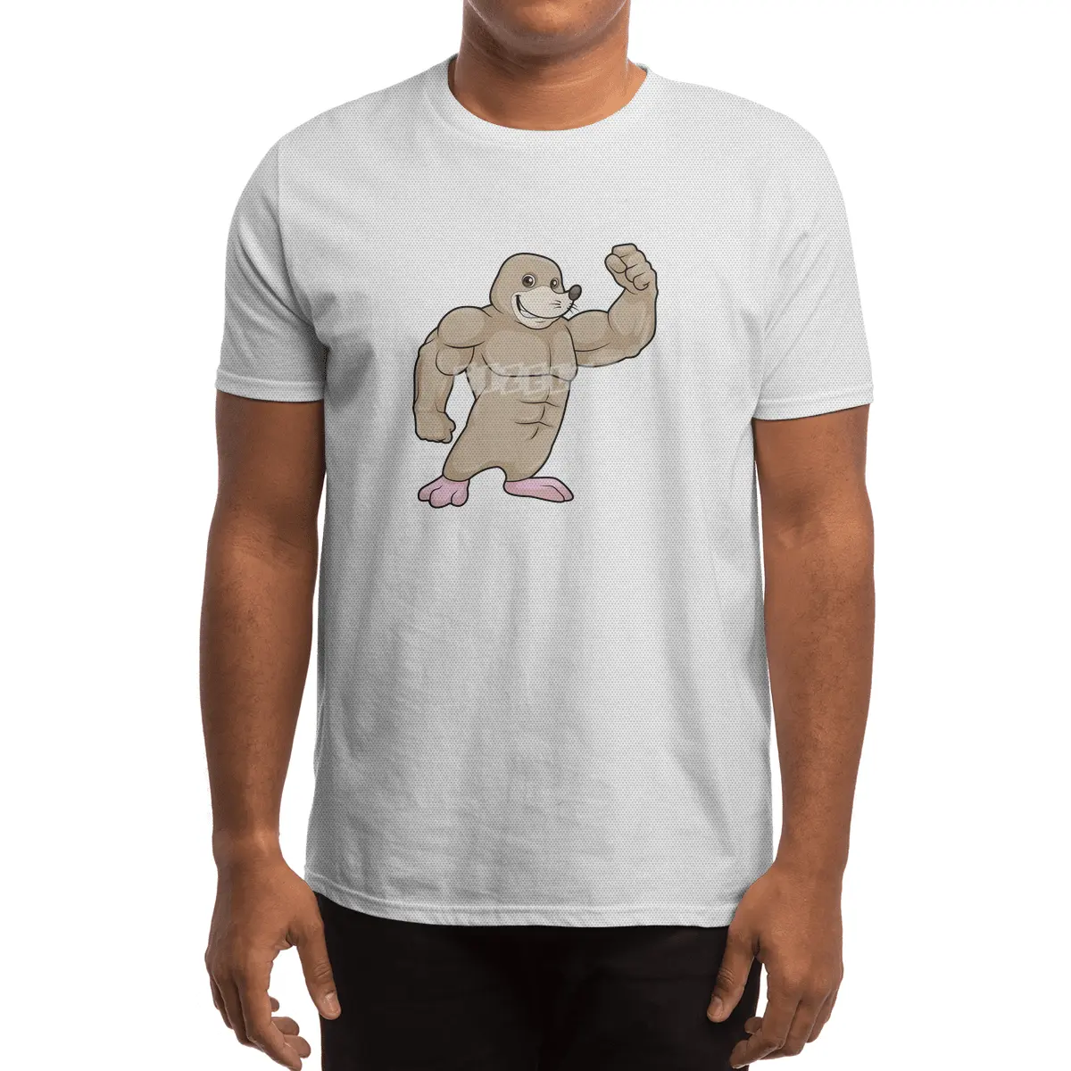 Mole as Bodybuilder with big Muscles Spor T-Shirt