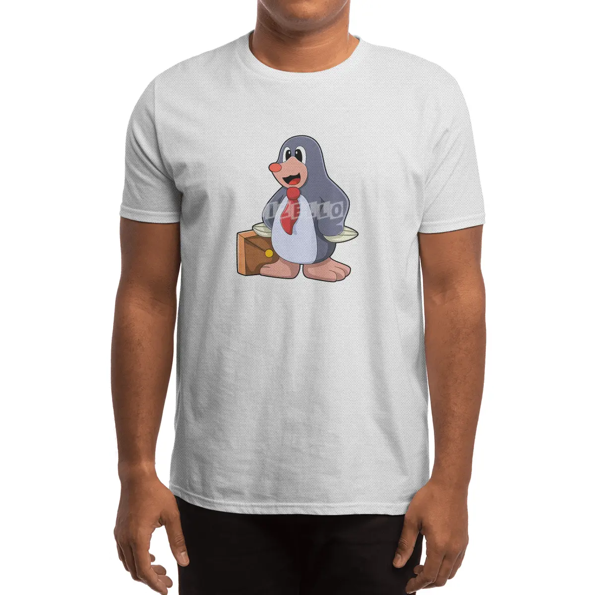 Mole as Entrepreneur with Bag Spor T-Shirt
