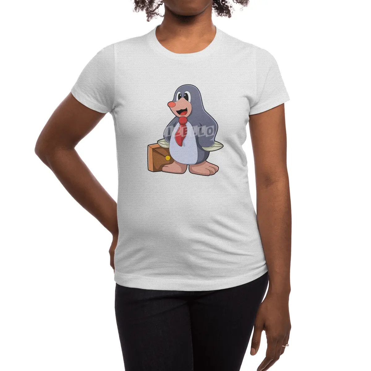 Mole as Entrepreneur with Bag Spor T-Shirt