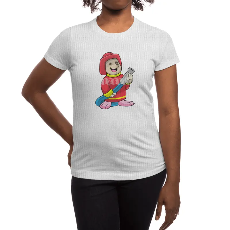 Mole as Firefighter with Hose Spor T-Shirt