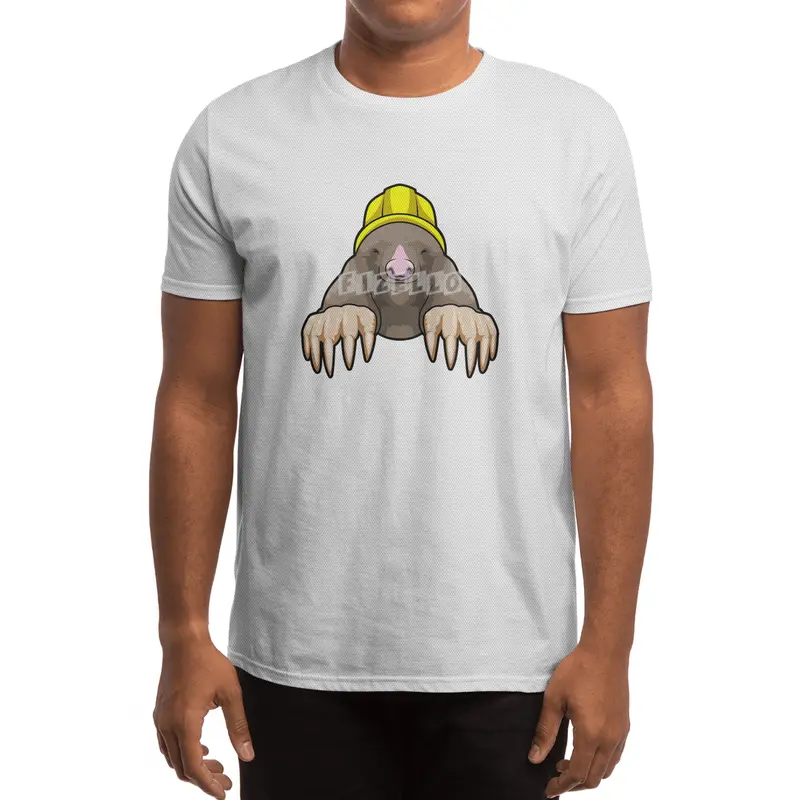Mole as Miner with Helmet Spor T-Shirt