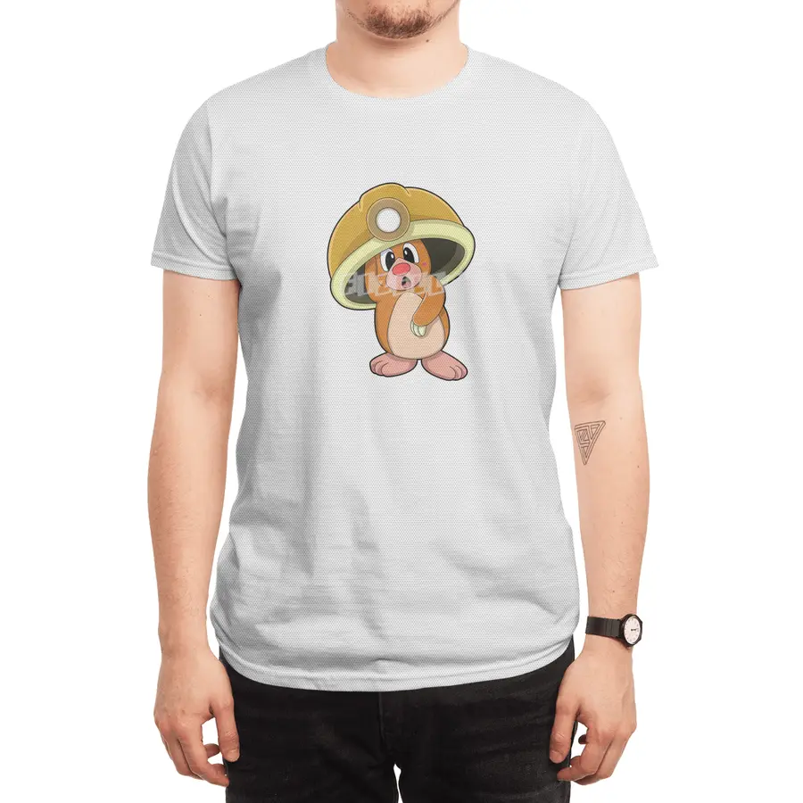 Mole as Miner with Helmet Spor T-Shirt