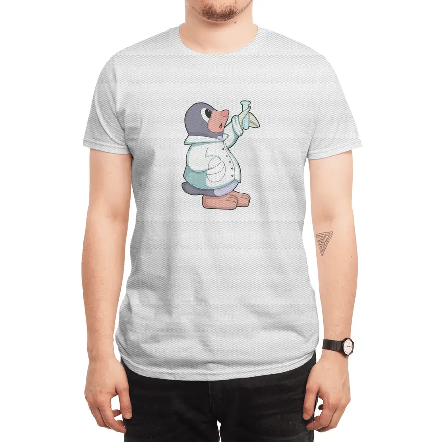 Mole as Scientist with Test tube Spor T-Shirt
