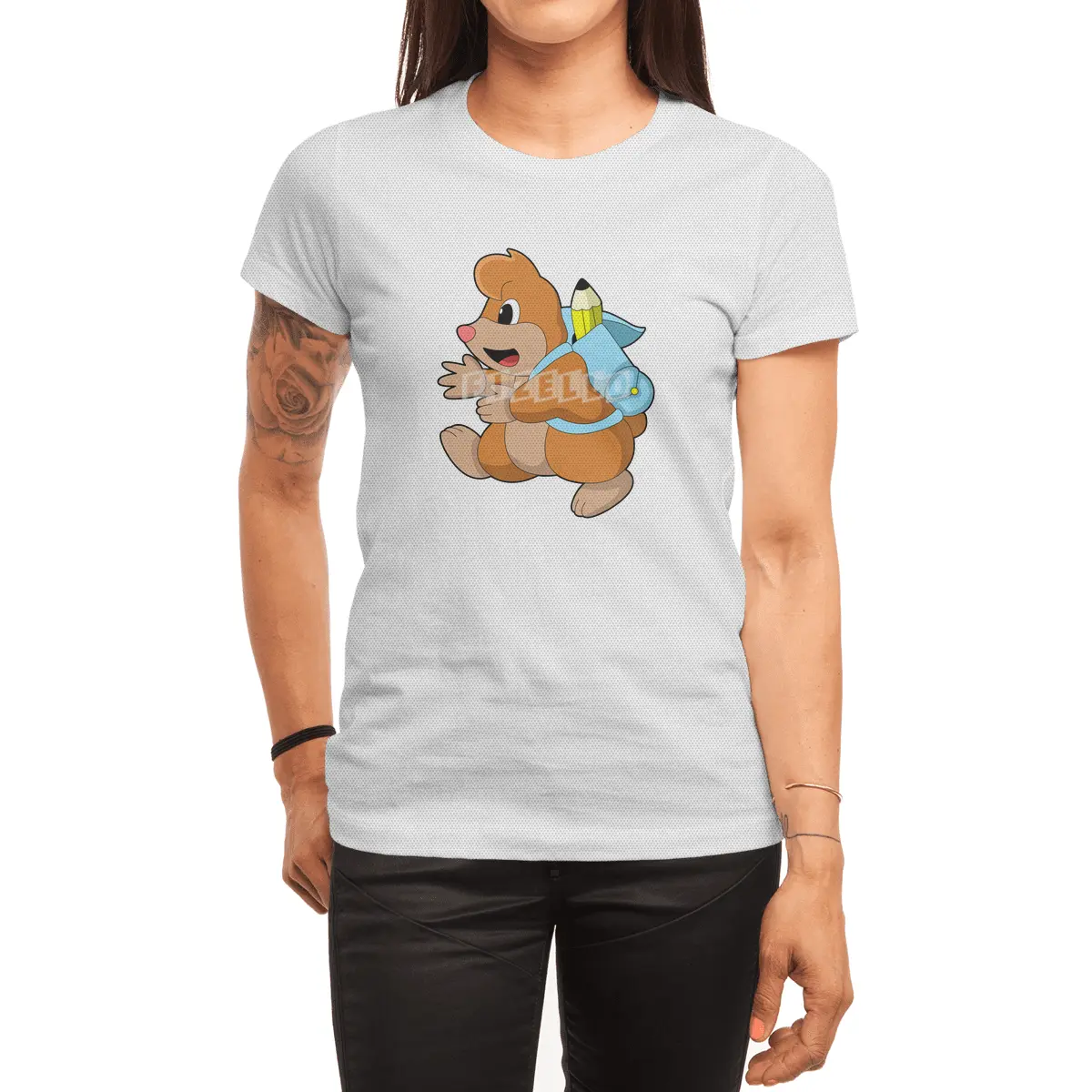 Mole as Student with Backpack Spor T-Shirt