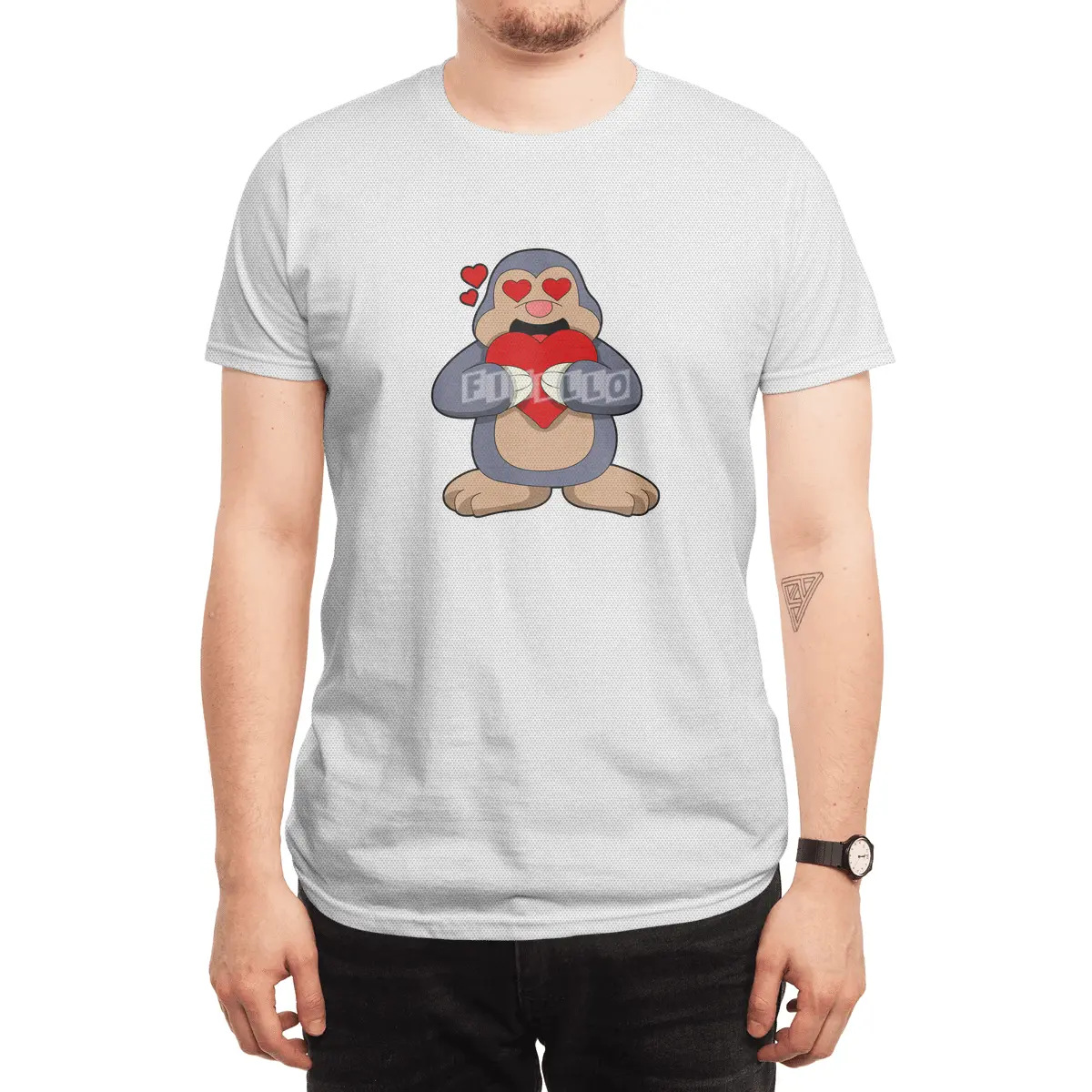 Mole with Heart Spor T-Shirt