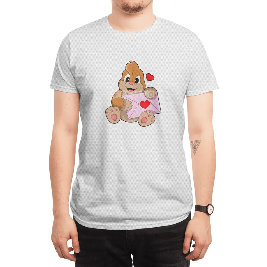 Mole with Heart Envelope Spor T-Shirt