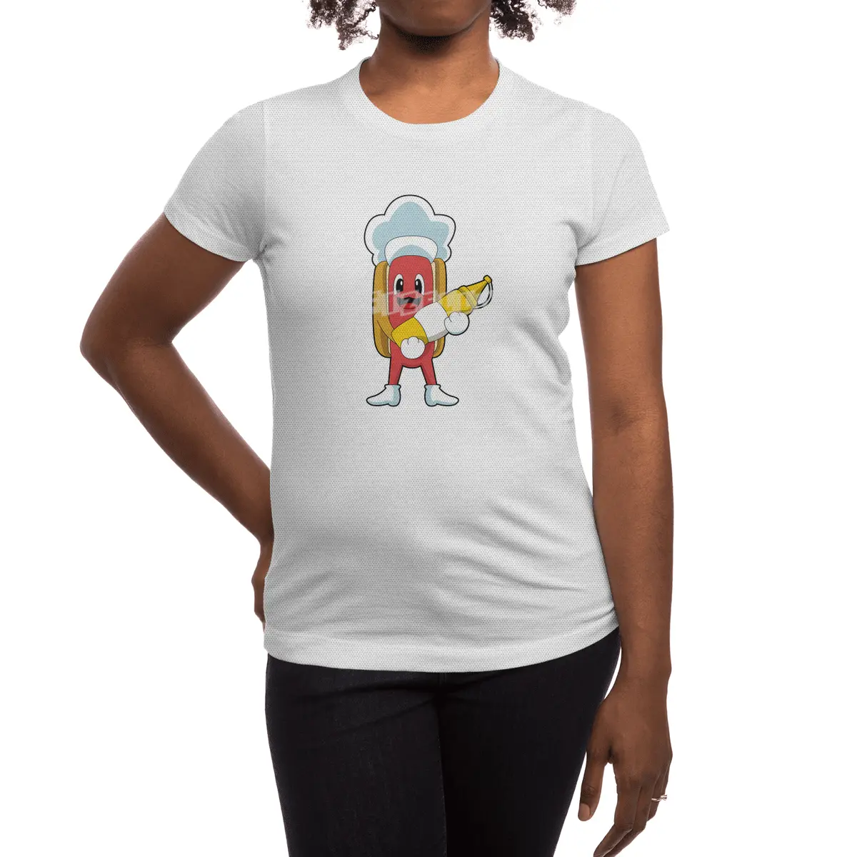 Hotdog with Mustard Spor T-Shirt
