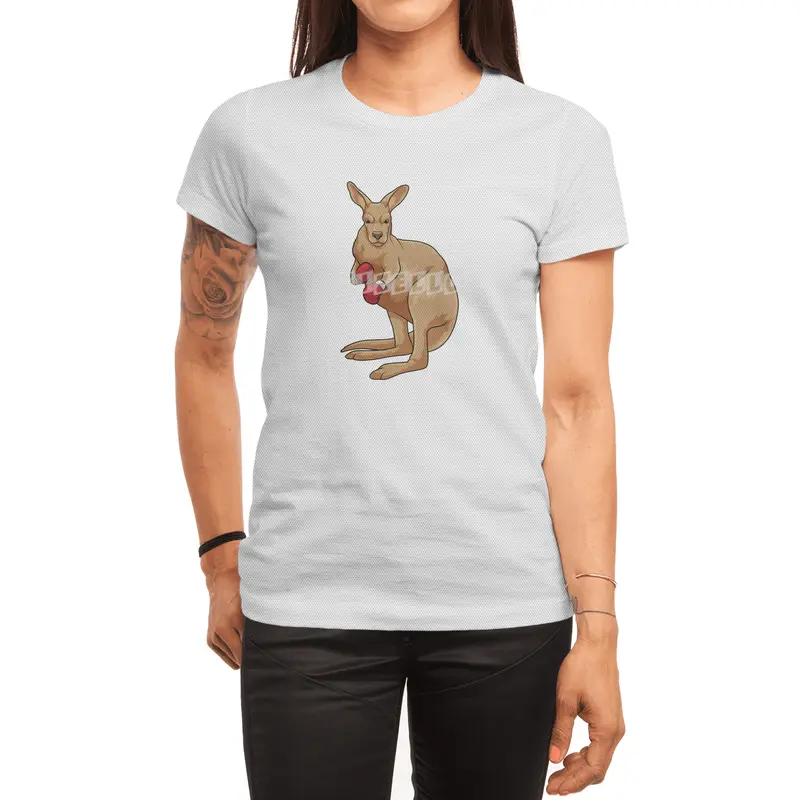 Kangaroo as Boxer with Boxing gloves Spor T-Shirt
