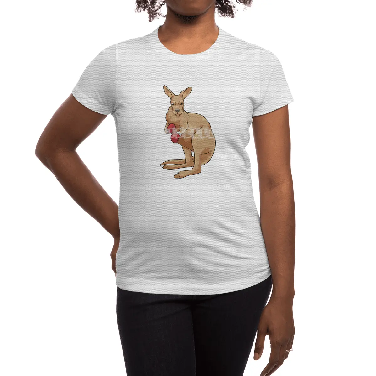 Kangaroo as Boxer with Boxing gloves Spor T-Shirt