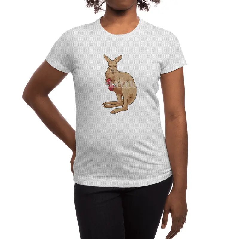 Kangaroo as Boxer with Boxing gloves Spor T-Shirt