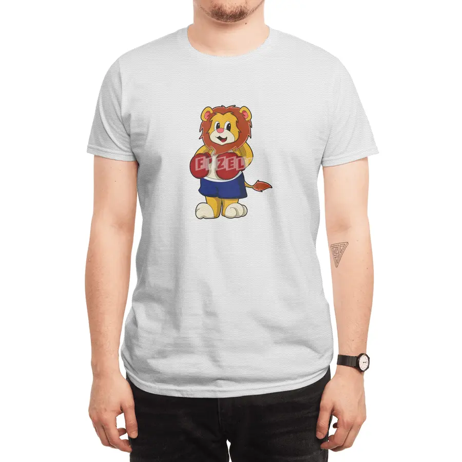 Lion as Boxer with Boxing gloves Spor T-Shirt