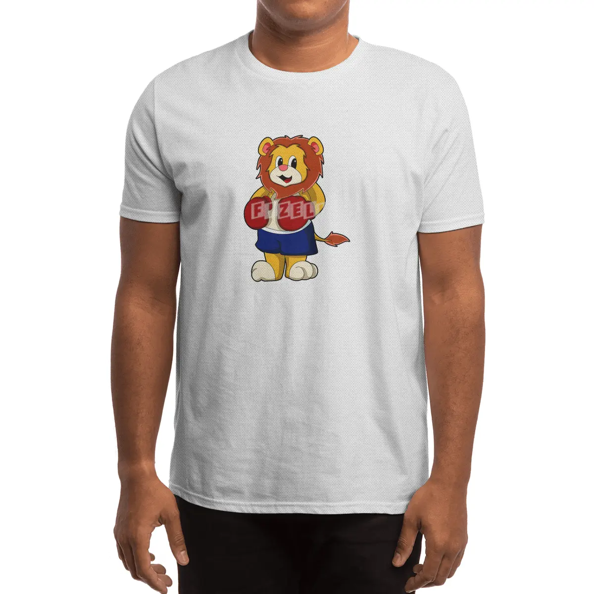 Lion as Boxer with Boxing gloves Spor T-Shirt