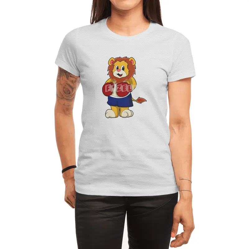 Lion as Boxer with Boxing gloves Spor T-Shirt