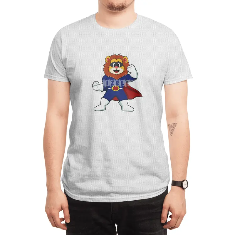 Lion as Hero with Mask Spor T-Shirt