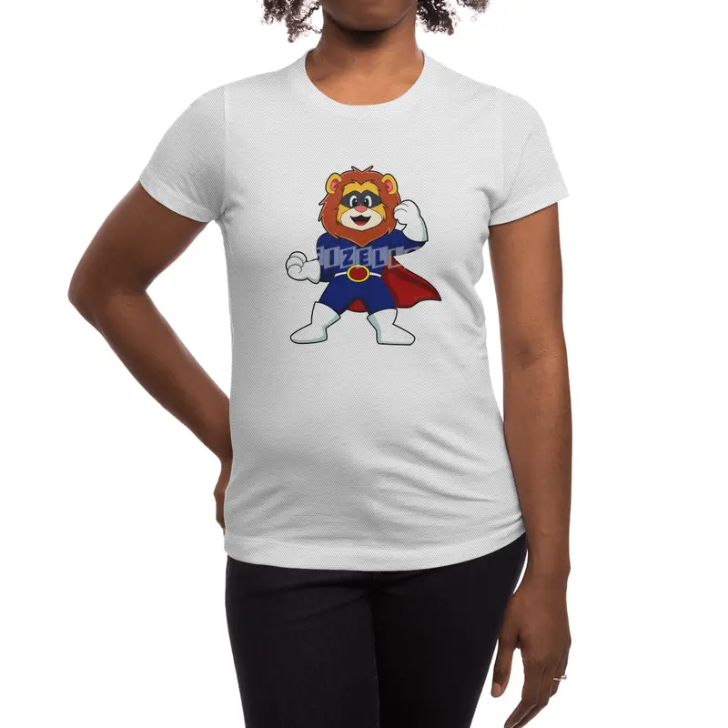 Lion as Hero with Mask Spor T-Shirt