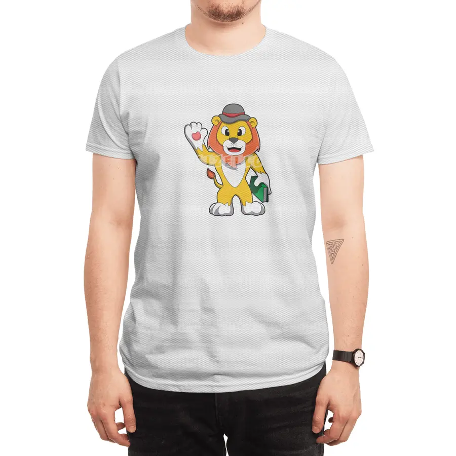 Lion with Book & Hat Spor T-Shirt